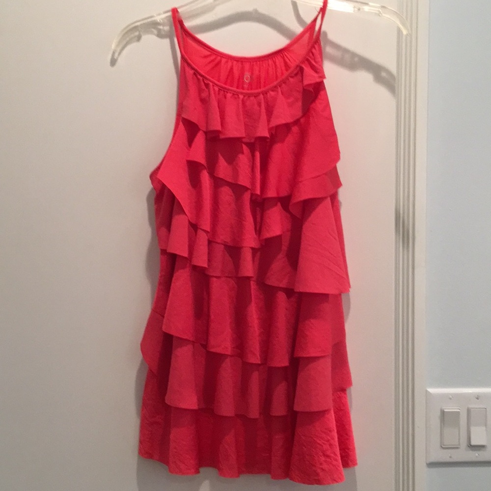 Loft orange flowy top